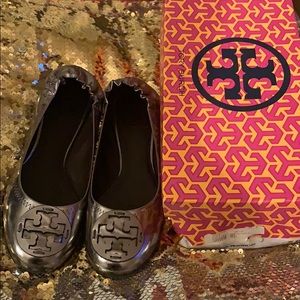 Tory Burch Reva Flats - Pewter